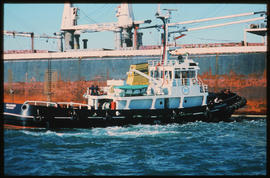 Port Elizabeth, July 1981. SAR tug 'PJC Du Plessis' in Port Elizabeth Harbour. [Jan Hoek]