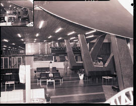 Windhoek, Namibia, 1968. JG Strijdom airport. Interior of airport building.