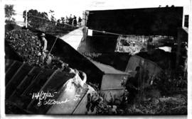 Estcourt, 14 January 1925. Accident involving train and signal gantry.