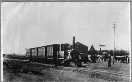 Johannesburg, 1892. Train entering Park station.