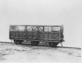 NGR six-wheeled 25 foot wooden cattle truck No 335A.
