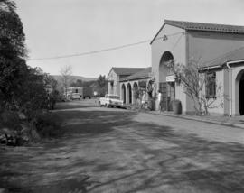 Komatipoort, circa 1954. Street entrance to railway station.