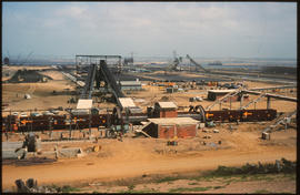 Richards Bay, January 1976. Construction of coal wagon tipping facility at Richards Bay Harbour. ...