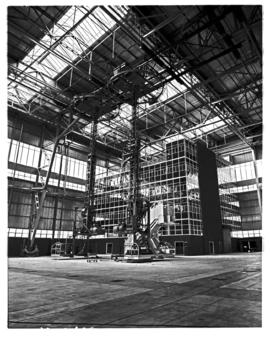 Johannesburg, 1971. Airport. Jan Smuts. Interior of hangar.