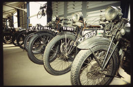 Old motorcycles in museum