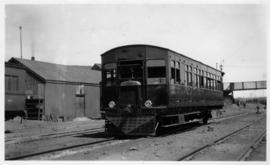 Pretoria. SAR Leyland petrol railcar RM7, designed by Mr Peters, used on the East London - Kings ...