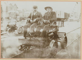 
Frank Dutton (right) on trolley No 15 4.5 hp.
