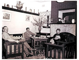 Colenso, 1949. Interior of hotel lounge.