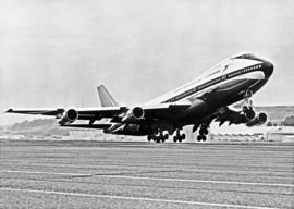 United States, 1972. Boeing 747 ZS-SAL 'Tafelberg' at Seattle.