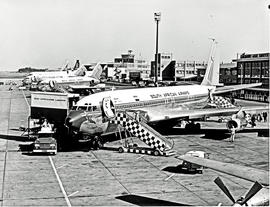 Johannesburg, 1970. Jan Smuts airport. SAA Boeing 707 ZS-SAD 'Bloemfontein'.