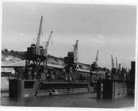 Durban. Construction of floating dock.