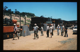 Richards Bay, January 1976. Arrival of SAR type CCR-1 wagons at Richards Bay Harbour. [D Dannhauser]