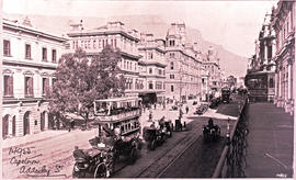 Cape Town. Trams in Adderley Street.