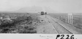 Putterskraal, 1895. Trains and station building in the distance. (EH Short)