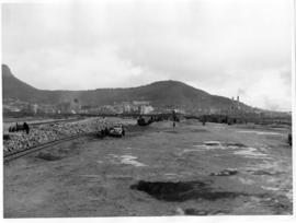 Cape Town, circa 1947. Construction activity at the foreshore.