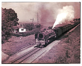 Roodekop, 1951. SAR Class 15F with passenger train.