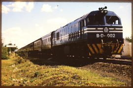 Botswana No BD-002 with passenger train.