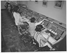 Johannesburg, November 1957. Women working at telephone exchange.
