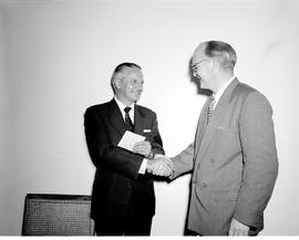 Johannesburg, March 1960. Presentation to Mr Britz on transfer from Langlaagte to Cape Town.