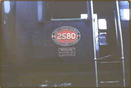 Number plate of SAR Class GO No 2580.