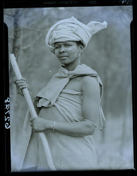 Transkei, 1954. Woman with hoe.