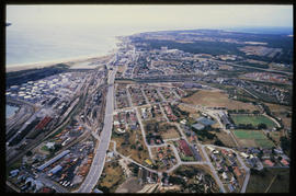 Port Elizabeth, March 1986. Aerial view of Port Elizabeth. [T Robberts]
