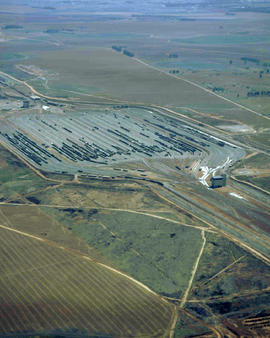 Bapsfontein district, 1984. Aerial view of the Sentrarand marshalling yard.