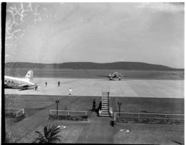 Durban, November 1955. Louis Botha airport.  Central African Airways (CAA) Vickers Viking Aircraf...