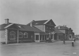 Bloemfontein, circa 1890. Street entrance to station building.