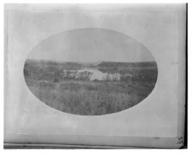 Circa 1902. Construction Durban - Mtubatuba: Insezi lakes. (Album on Zululand railway construction)