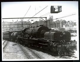 Johannesburg, 1952. Locomotive SAR Class GM leaving with passenger train for Rhodesia.