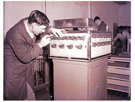 Paarl, 1952. Interior of electrical appliance factory.