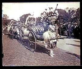 "1923. Procession of rickshaws."