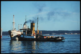 Durban, 1967. SAR tug 'T Eriksen' at work in Durban Harbour. [HT Hutton]