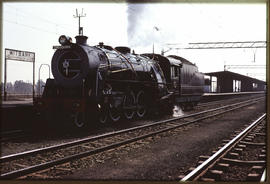 Witbank, October 1979. SAR Class 16DA No 879 'Theodora' at railway station.
