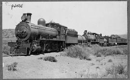 Graaff-Reinet district, 1922. Two SAR Class 8's with passenger train at Coloniesplaats.
