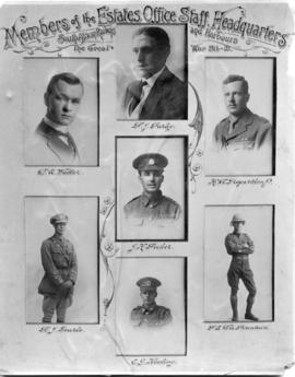 Members of the Estates Office Staff Headquarters 1914-1918.