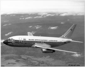 SAA Boeing 737 'Pongola' ZS-SBL in flight. See M8015-30. See colour series C10837 to C11111.