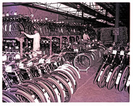 Springs, 1954. Bicycle factory interior.