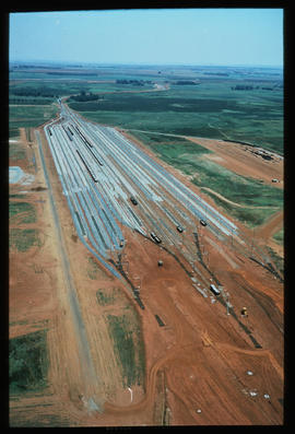 Bapsfontein district, 1980. Aerial view of the Sentrarand marshalling yard. [Jan Hoek]
