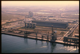 Richards Bay, July 1982. Richards Bay Harbour coal terminal. [T Robberts]