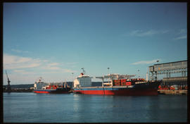 Durban, March 1978. Ships at Durban Harbour container terminal. [D Farrell]