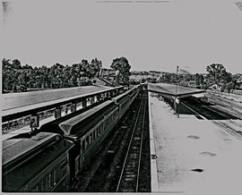 Bethlehem, 1946. Passenger train at station platform.