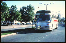 
SAR Silver Eagle tour bus on the road.
