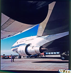 SAA Boeing 747 ZS-SAN 'Lebombo' on apron.