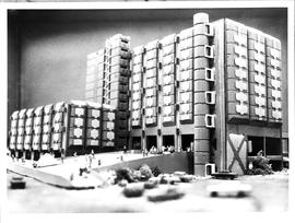 Architectural model of building. November 1976.