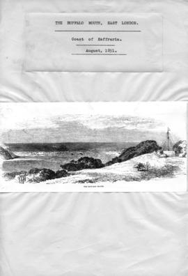 East London, August 1851. Sketch of the Buffalo River mouth.