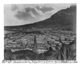 Cape Town, 1870. View over city centre from Hout Street, Signal Hill.