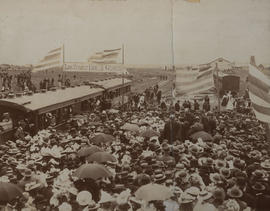 Kroonstad, 20 February 1892. First train to enter from Bloemfontein.