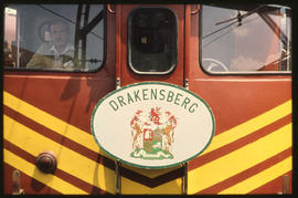 Sign at the front of Drakensberg passenger train.